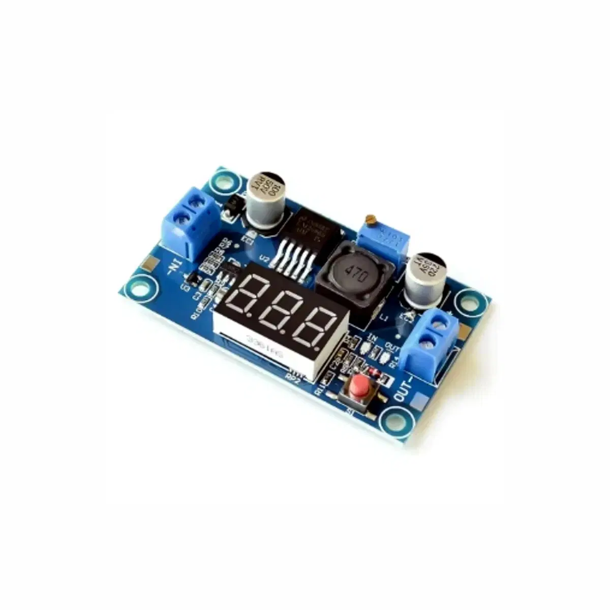 LM2596 step-down ajustable con voltimetro LED